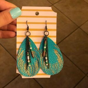 Leather handmade earrings